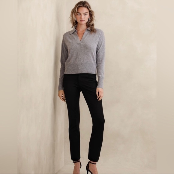 NWT! Banana Republic Black Comfort Stretch Sloan Slim Pants - Multiple 💛 - Picture 2 of 4
